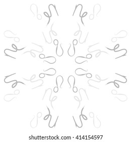 Circular pattern of zodiac signs, doodles, object,capricorn,lions. Hand drawn.