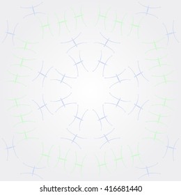 Circular pattern of zodiac signs, doodles, object,pisces, copy space. Hand drawn.