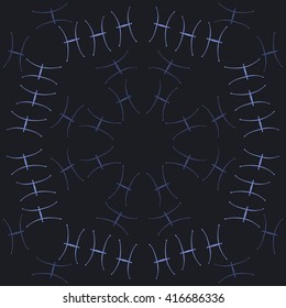 Circular pattern of zodiac signs, doodles, object,pisces, copy space. Hand drawn.