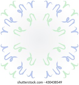 Circular  pattern of zodiac signs, doodles,  object,aries, capricorn, copy space. Hand drawn.