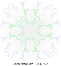 Circular  pattern of zodiac signs, doodles,  object,aries,lion. Hand drawn.