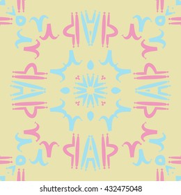 Circular  pattern of zodiac signs, doodles,  object,aries,libra, stripes, spot,star. Hand drawn.