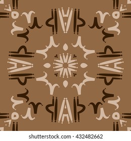 Circular  pattern of zodiac signs, doodles,  object,aries,libra, stripes, spot,star. Hand drawn.
