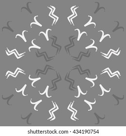 Circular  pattern of zodiac signs, doodles,  object,aries,aquarius. Hand drawn.
