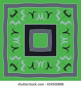 Circular  pattern of zodiac signs, doodles,  object,aries,aquarius, stripes,spot,quadrangle. Hand drawn.