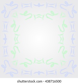 Circular pattern of zodiac signs, doodles,  object,gemini,sagittarius, copy space. Hand drawn.