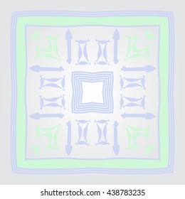 Circular pattern of zodiac signs, doodles,  object, stars,gemini,sagittarius, stripes, copy space. Hand drawn.