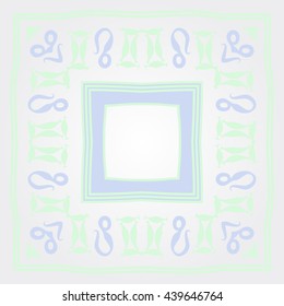 Circular pattern of zodiac signs, doodles,  object, gemini,lion, stripes, spot, hole, quadrangle, copy space. Hand drawn.