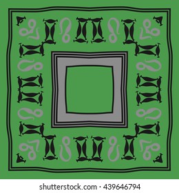 Circular pattern of zodiac signs, doodles,  object, gemini,lion, stripes, spot, hole, quadrangle, copy space. Hand drawn.
