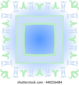 Circular pattern of zodiac signs, doodles,  object, gemini,aries, stripes, spot,quadrangle, copy space. Hand drawn.