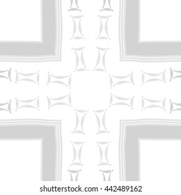 Circular pattern of zodiac signs, doodles,  object, gemini, stripes, spot,cross, copy space. Hand drawn.