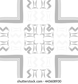 Circular  pattern of zodiac signs, doodles,  object, gemini,aquarius, stripes, spot,cross, copy space. Hand drawn.