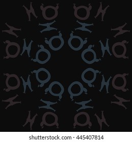 Circular  pattern of zodiac signs, doodles,  object, taurus,pisces, copy space. Hand drawn.