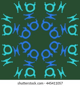 Circular  pattern of zodiac signs, doodles,  object, taurus,pisces, copy space. Hand drawn.