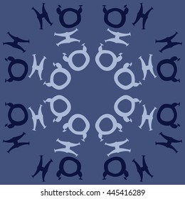 Circular  pattern of zodiac signs, doodles,  object, taurus,pisces, copy space. Hand drawn.