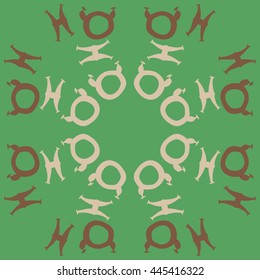 Circular  pattern of zodiac signs, doodles,  object, taurus,pisces, copy space. Hand drawn.
