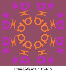 Circular  pattern of zodiac signs, doodles,  object, taurus,pisces, copy space. Hand drawn.