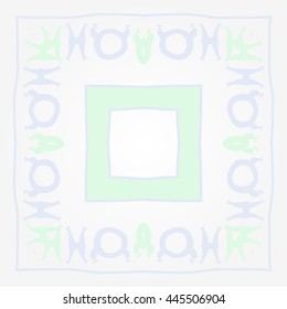 Circular  pattern of zodiac signs, doodles,  object, taurus,pisces,quadrangle,spot, stripe, copy space. Hand drawn.