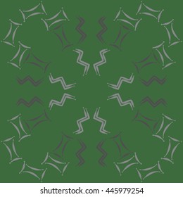 Circular pattern of zodiac signs, doodles,  object, gemini,aquarius. Hand drawn.