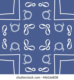 Circular pattern of zodiac signs, doodles,  object, taurus,lions, stripes, cross, copy space. Hand drawn.