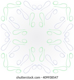 Circular   pattern of zodiac signs, doodles,lions,object. Hand drawn.