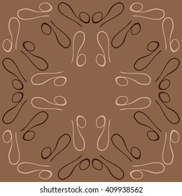Circular   pattern of zodiac signs, doodles,lions,object. Hand drawn.