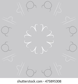 Circular  pattern of zodiac signs. Hand drawn.