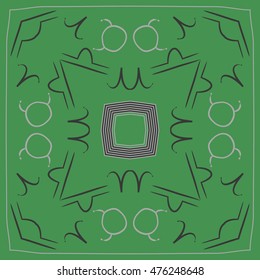 Circular  pattern of zodiac signs. Hand drawn.
