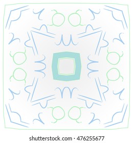 Circular  pattern of zodiac signs. Hand drawn.