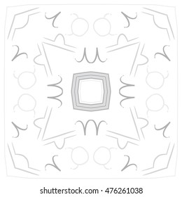 Circular  pattern of zodiac signs. Hand drawn.