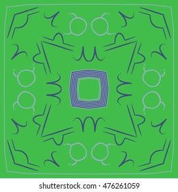 Circular  pattern of zodiac signs. Hand drawn.