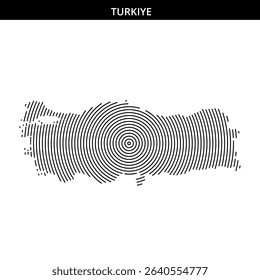 Circular patterns create a striking representation of Turkey.