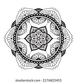 Circular patterns in the form of mandalas can be used for Henna at weddings, mehndi, tattoos, and room decorations.