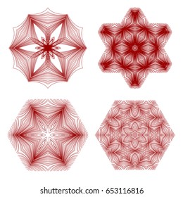 Circular patterns with guilloche for currency, certificate or diplomas