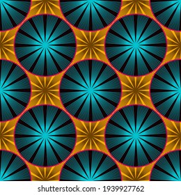 Circular patterns from lines. Seamless vector illustration. Can be used for wallpaper, image fill, web page, background, surface.