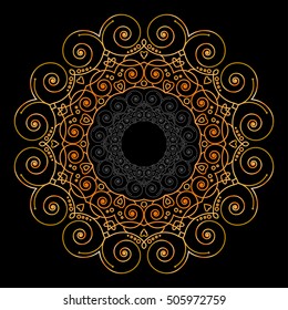 Circular patterns on a black background vector
