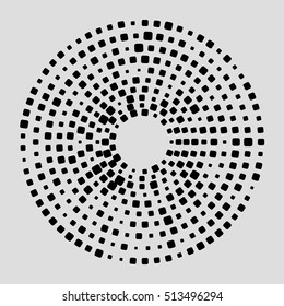 Circular paving tile pattern with a parametric scaling. Vector pavers texture for landscaping, gardening, architecture, design, concrete molding, stencils