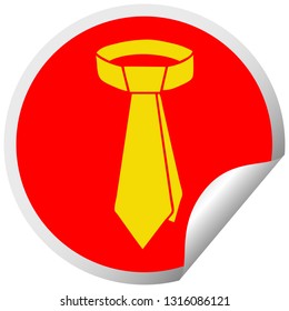 circular peeling sticker quirky cartoon neck tie