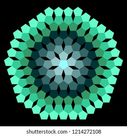 Circular pentagonal tiling