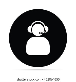 Circular Phone Operator Icon