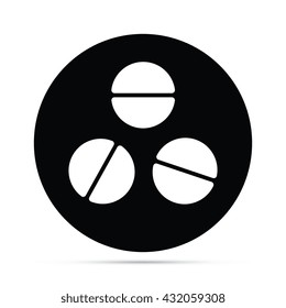 Circular Pill Tablets Icon