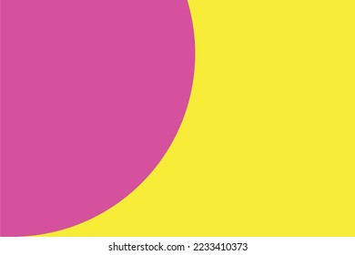 Color rosa circular con fondo amarillo