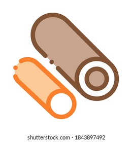 Circular Pipes Metallurgical Icon Vector Thin Line. Contour Illustration