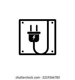 Circular Plug Cable Vector Icon Design in simple style. ep 10