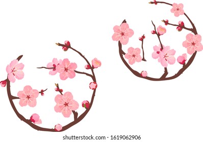 The circular of plum blossoms
