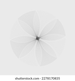 circular polar art or mathematical and generative art. vector files. editable. version 2
