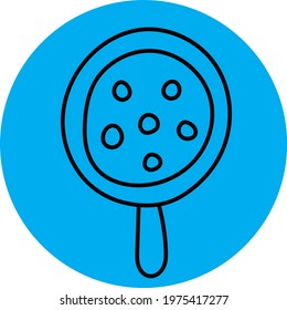 Circular popsickle, icon illustration, vector on white background