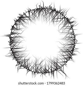 circular portal effect with linear tech lines