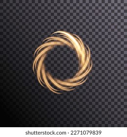 A circular portal swirling pattern of light. Circular light frame. Vector