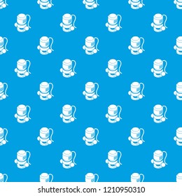 Circular power tool pattern vector seamless blue repeat for any use